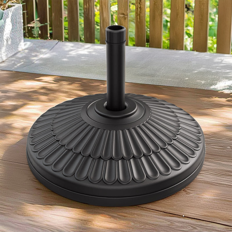 Base de parasol ronde en plastique Belanna, Black