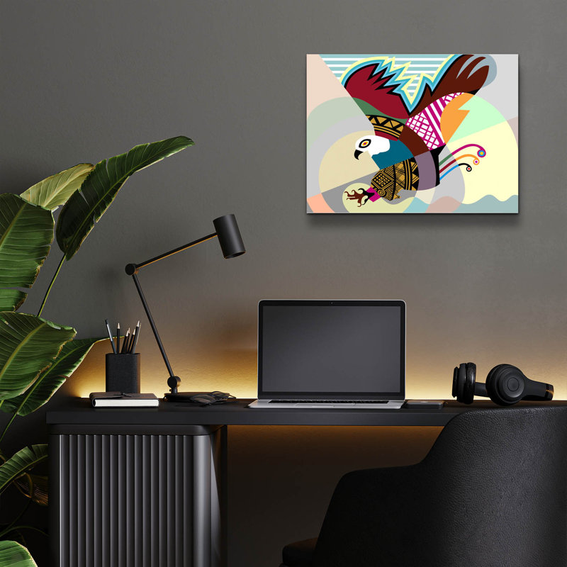 " The Eagle " by Lanre Adefioyue, 12" H x 16" W x 0.13" D