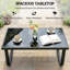 Outsunny Metal Garden Coffee Table Outdoor Side Table 90 x 45 x 33 cm Black
