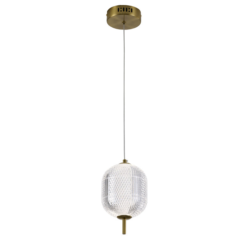 Luminaire suspendu transitionnel en verre 1 lumière DEL 