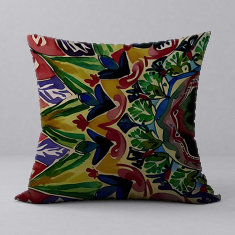 Oreiller New ManosMorenas, caractère et motifs vibrants / taille 22 po x 22 po