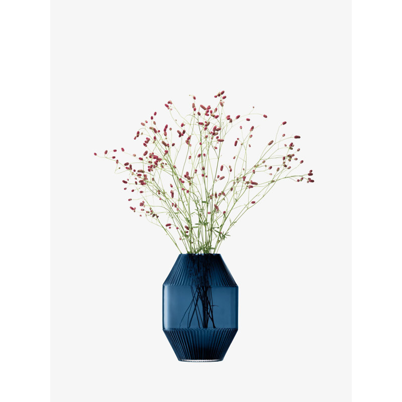 Rotunda Handmade Glass Table Vase, Sapphire