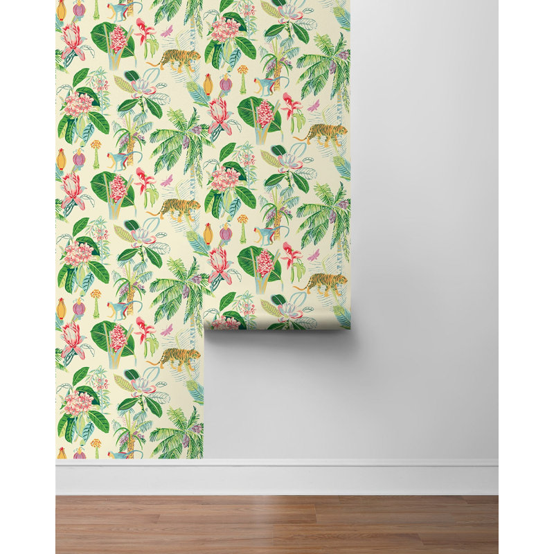Tommy Bahama Heavenly Kindgom Aegean Peel & Stick Wallpaper, Leafy