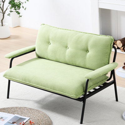 53 po avec couleur, mélange de tissu, cadre en métal noir, bouton compact pour les petits espaces, utilisation classique