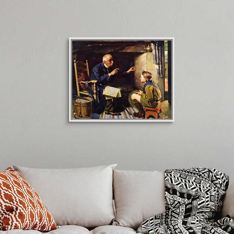 Jeunesse et vieillesse, art mural sur toile, H 26 po x l 32 po x P 1,75 po, Cadre flottant blanc