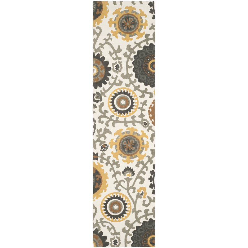 Centerburg Hand Loomed Cotton Geometric Rug, Runner 2' x 6'