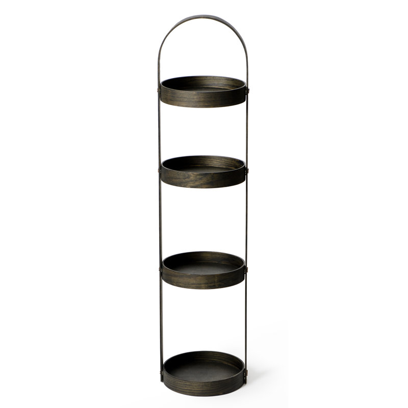 Ayven Freestanding Shower Caddy, Dark Oak