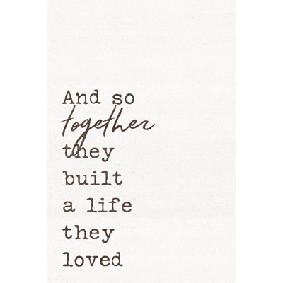 And So Together They Built Brown 1 Piece Wrapped Canvas Wall Art