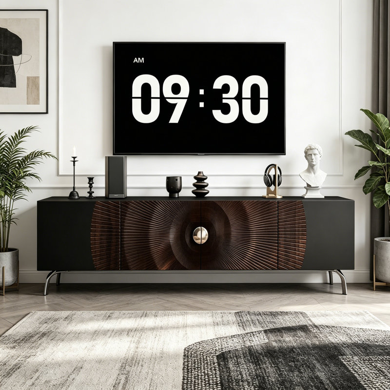 Meuble télé italien, Black/Nut Brown