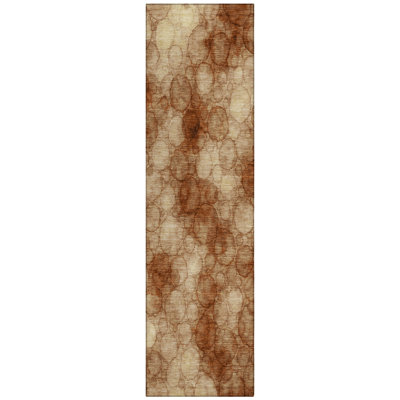 Machine Washable Indoor/Outdoor Chantille ACN2424 Abstract Rug