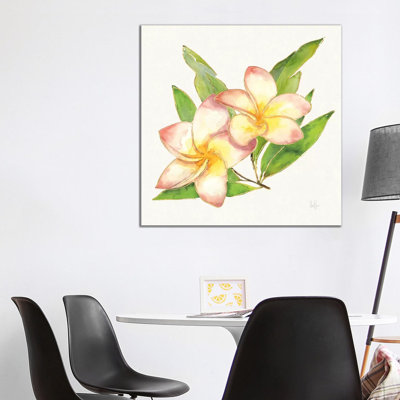Tropical Fun Flowers I by Harriet Sussman - Wrapped Canvas Painting