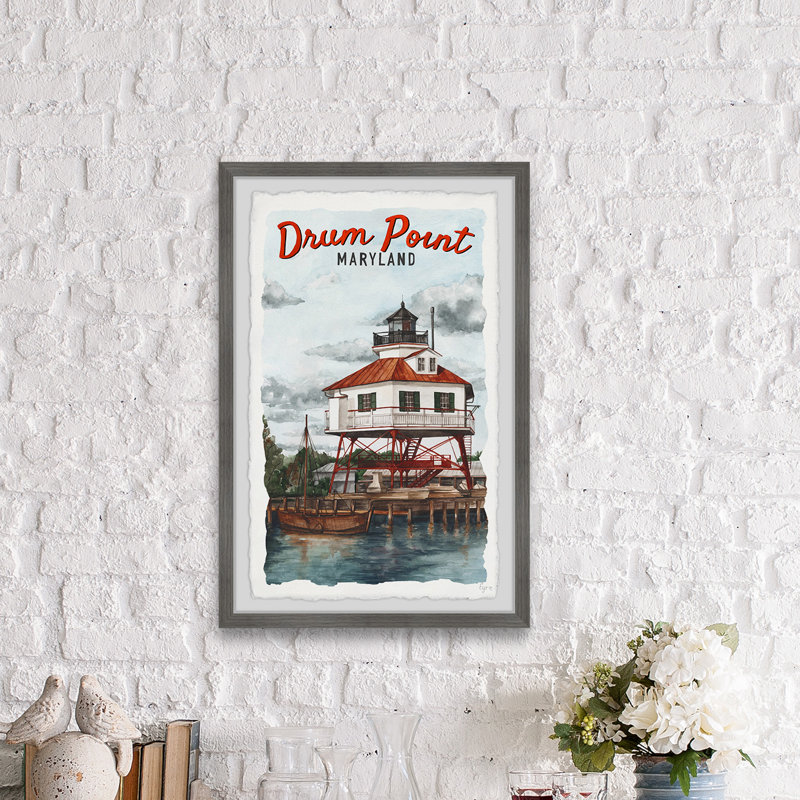 Drum Point Maryland par Eyre Tarney - Cadre photo, publicité sur papier, H 30 po x l 20 po x P 1,5 po