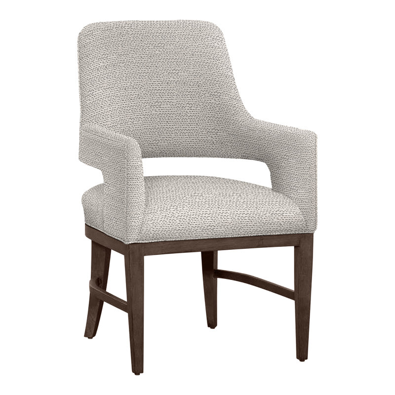 Chaise avec accoudoirs Josie, Perigold Arigato Balsamique, Noisette