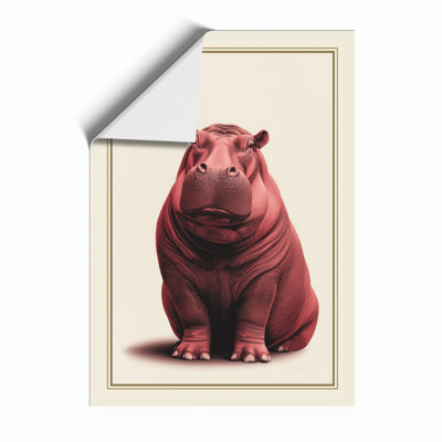 Gentle Hippo Boho - Framed Print