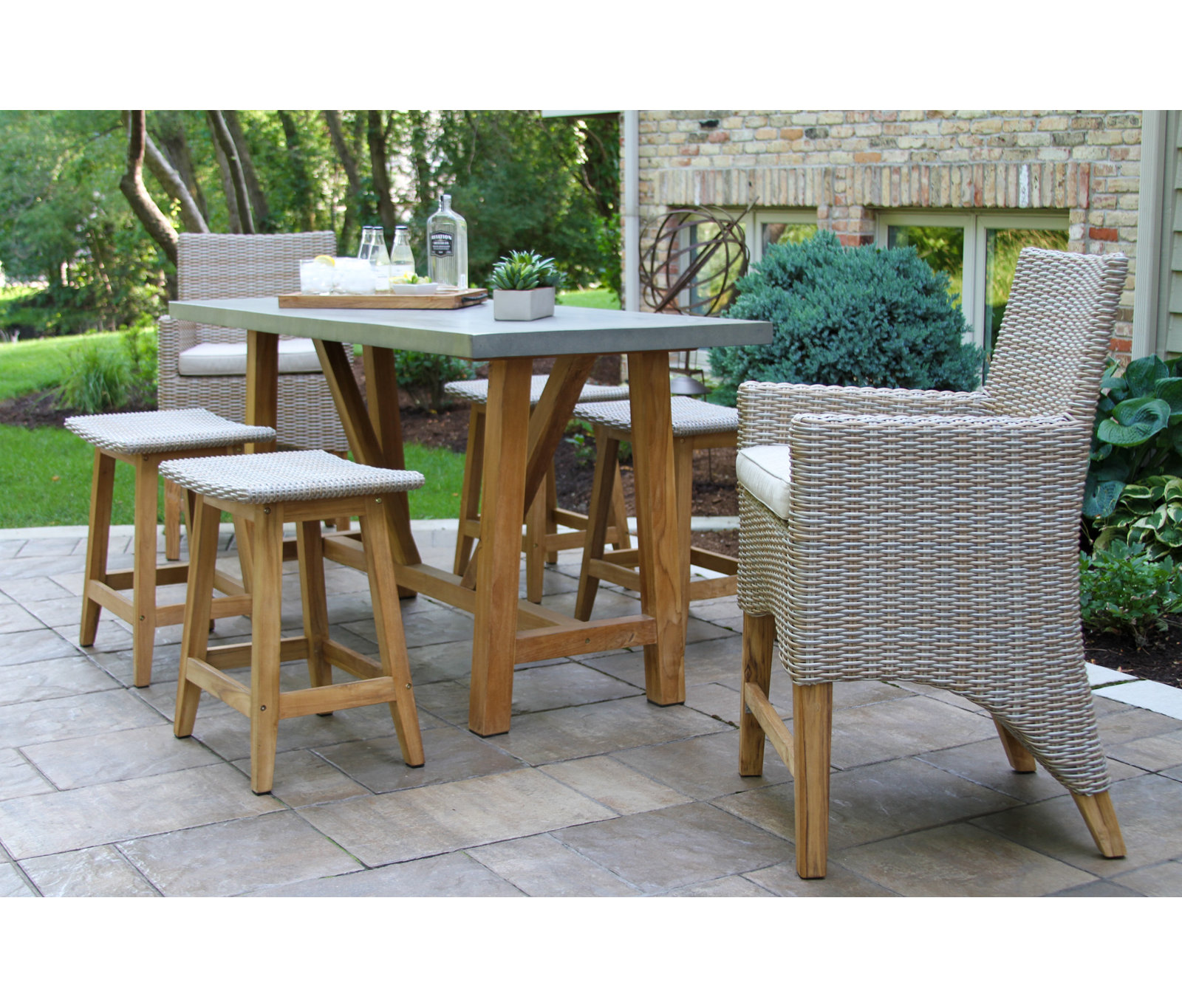 Nicole 70" Sunbrella® Patio Dining Set