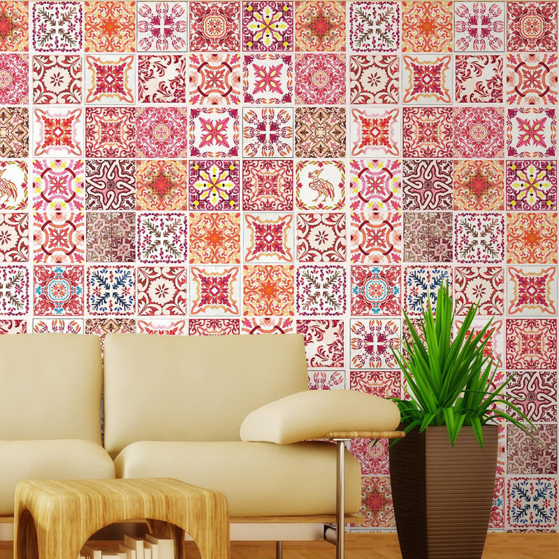 50.8cm W x 50.8cm L PVC Peel and Stick Mosaic Tile