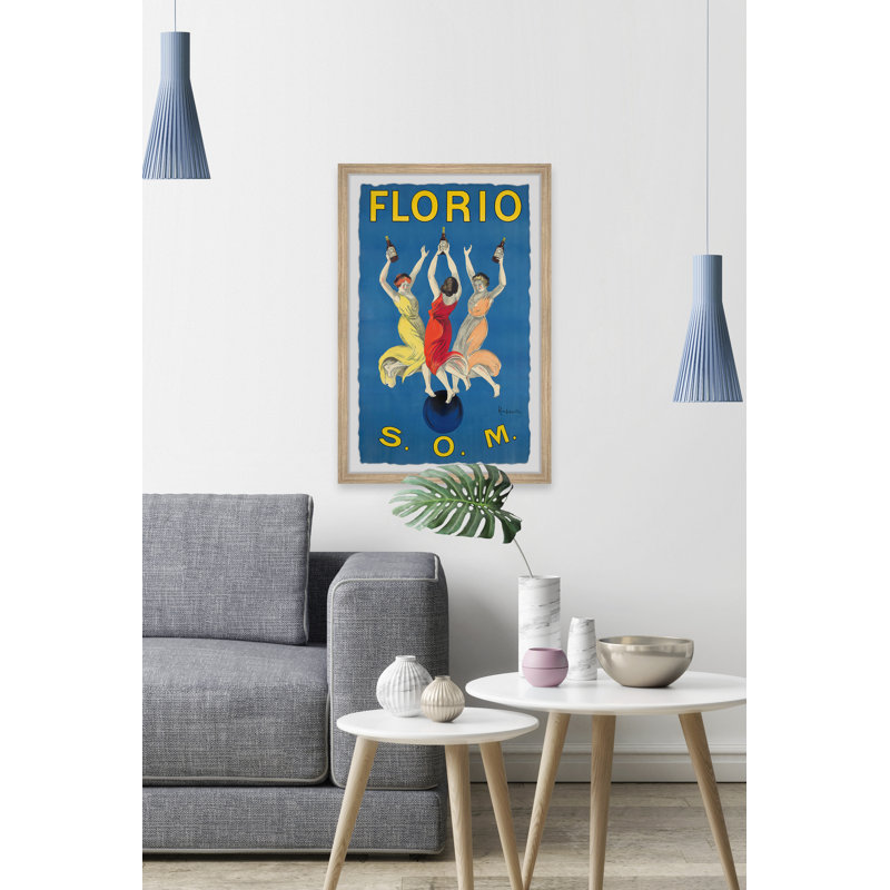 «Florio S.O.M.» Reproduction encadrée, H 18 po x l 12 po