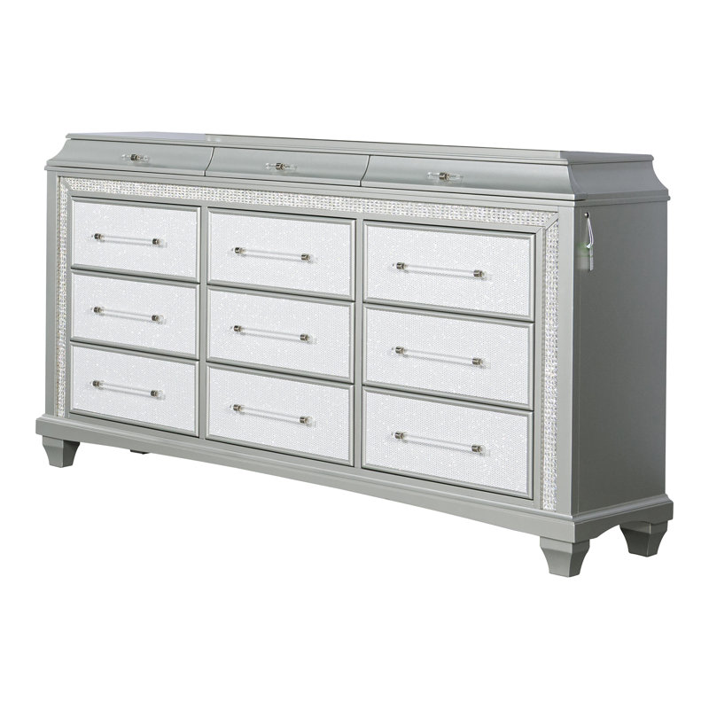 Commode 12 tiroirs avec lumière DEL Emika