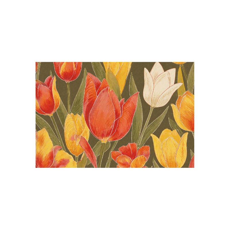 Tapis de bain Vibrant Tulip Garden, 36 X 24