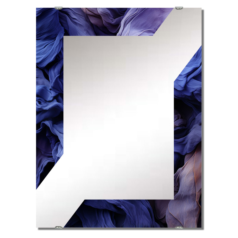 Grand miroir mural abstrait en soie Fractal - Autre MIR137269, 40 po x 30 po