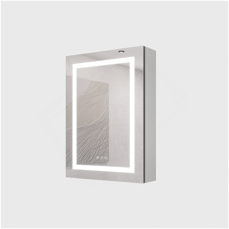 Wall Mounted LED Bathroom Mirror Cabinet With Anti-Fog, Dimmable,3000K~6000K Lights