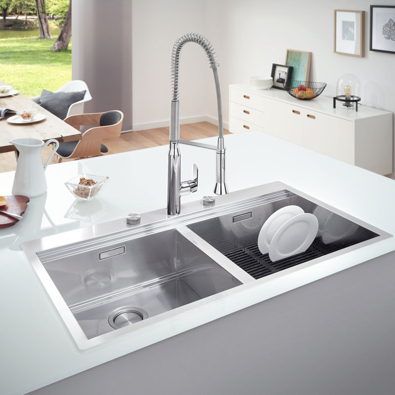 K7 Pull Down Single Handle Kitchen Faucet with Accessories, StarLight Chrome