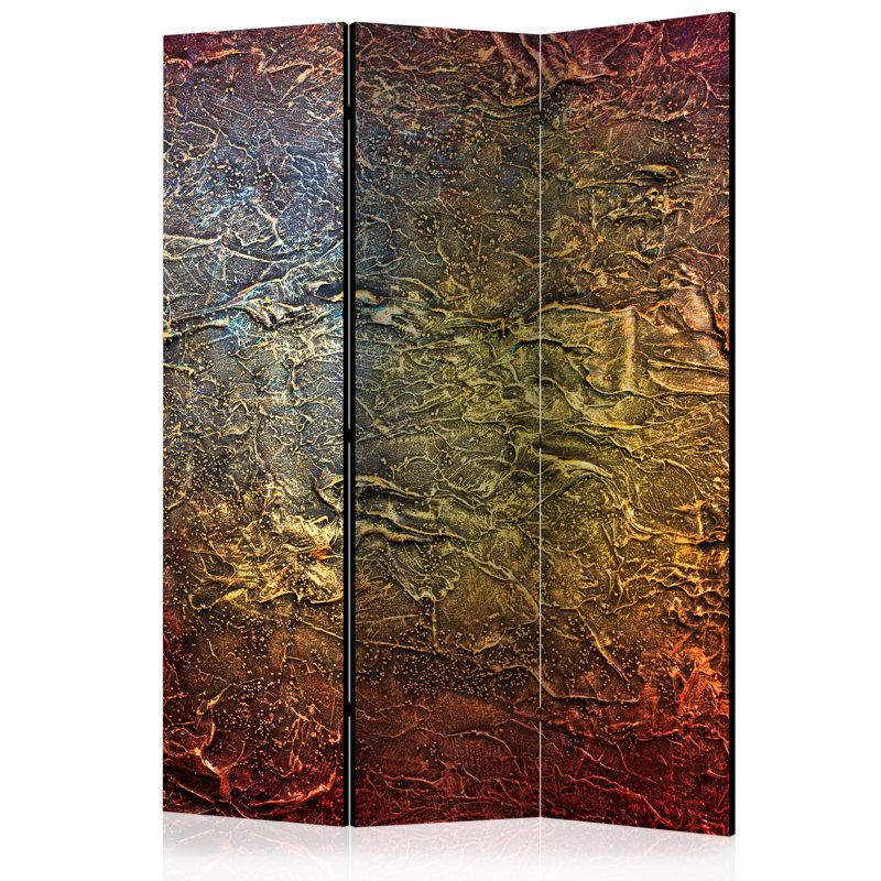 Haani 135cm W x 172cm H 3 - Panel Solid Wood Folding Room Divider