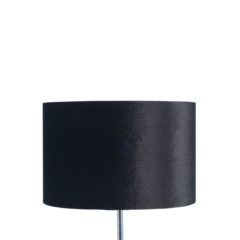 Aimon 16cm H Velvet Drum Lamp Shade ( Uno ) in Black
