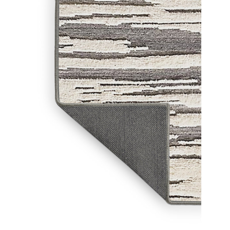 Tapis ivoire / gris foncé, Rectangle 5 pi x 7 pi