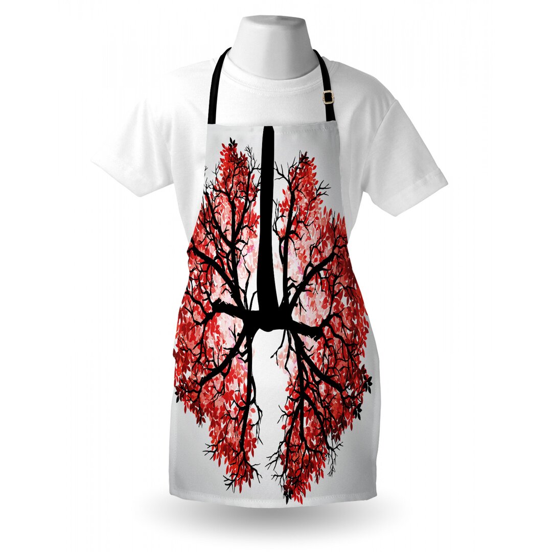 Schürze Human Lung Shaped Floral Tree