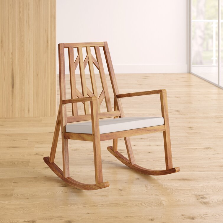 simple wooden rocking chair