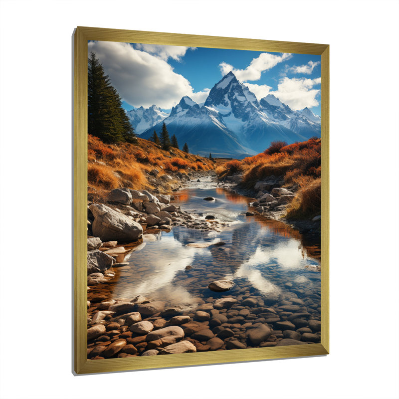 «USA Grand Teton National», reproduction sur toile, H 44 po x l 34 po x P 1,5 po, Cadre doré à une seule photo