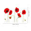 Adhésif décoratif coquelicot