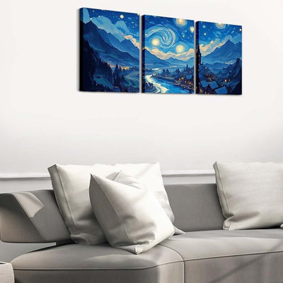3 Piece Wrapped Canvas Wall Art