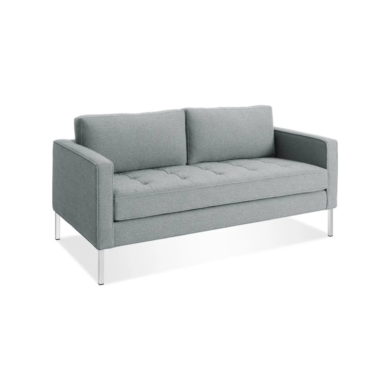 Paramount Loveseat, Sanford Ceramic Crossweave, Stainless Steel