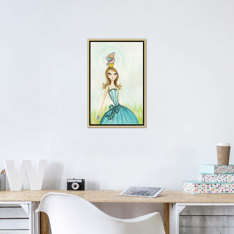 Characters, 26" H x 18" W x 1.5" D, Gold Framed Canvas