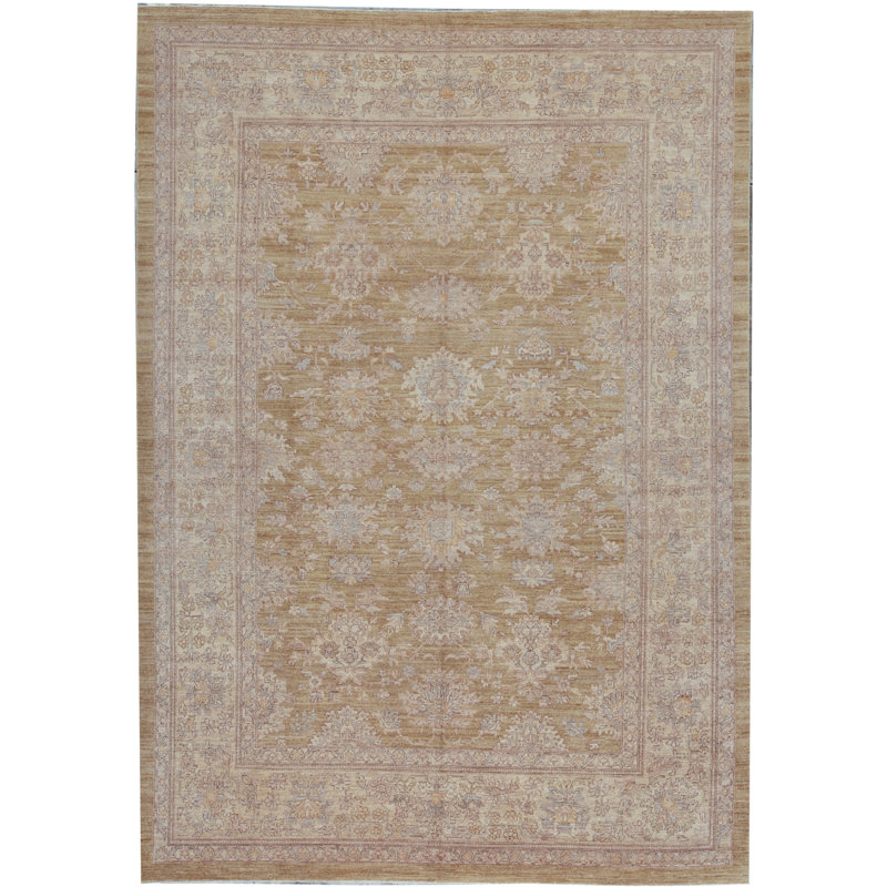Tapis brun clair de haute qualité noué à la main