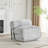 Gray Latina Indoor Foldable Bean Bag Chair, 2 - In 1 For Work And Relax, Faux Fur Cover, Shredded Foam Fill Lounge Gray, Guest Bedroom, Soft Fur, Cylindrical Lumbar Support