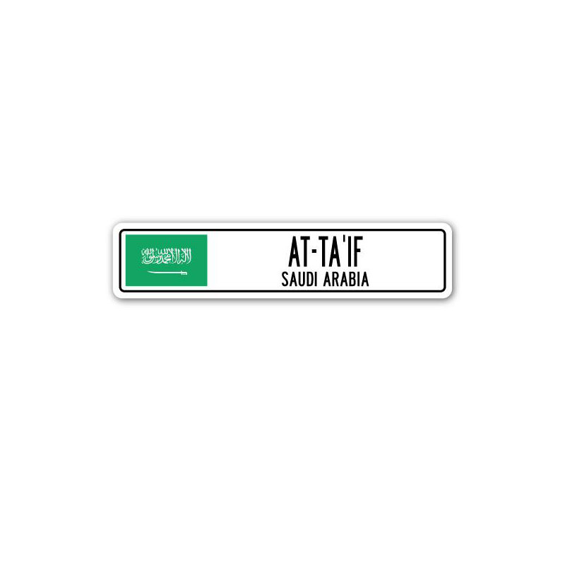 Panneau de signalisation en aluminium Broadbent At-Ta'If, H 8 po x l 36 po x P 1 po