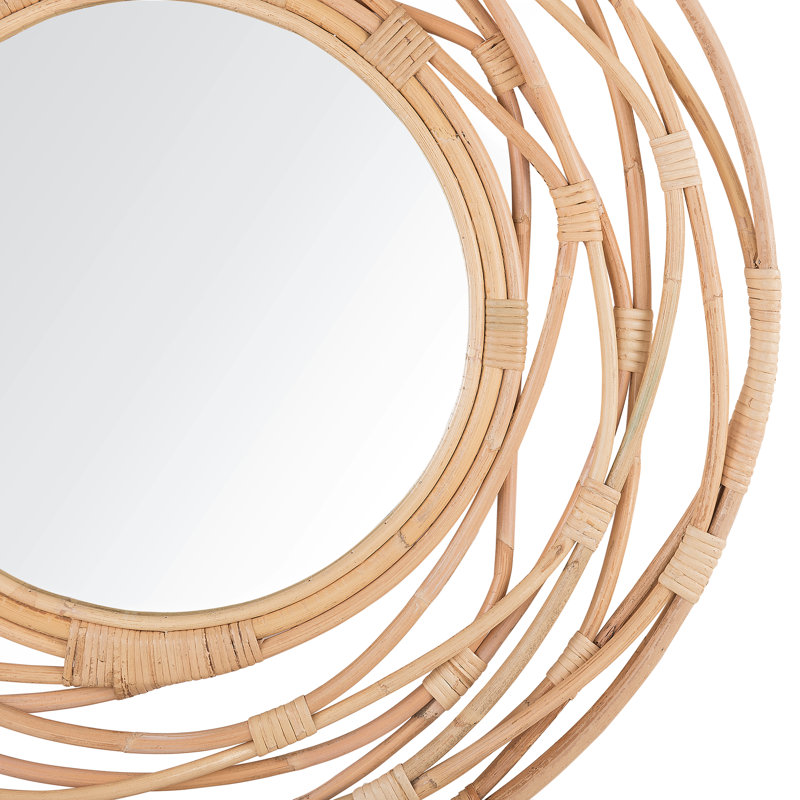 Petersburg Flat Wall Mirror, Beige