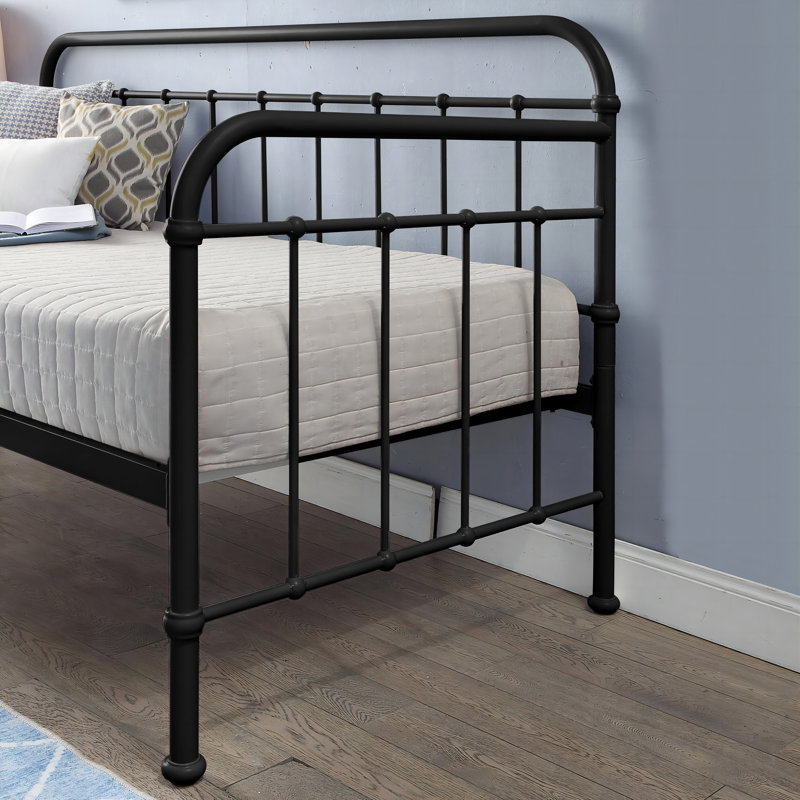 Melanie Metal Daybed with Trundle, Black