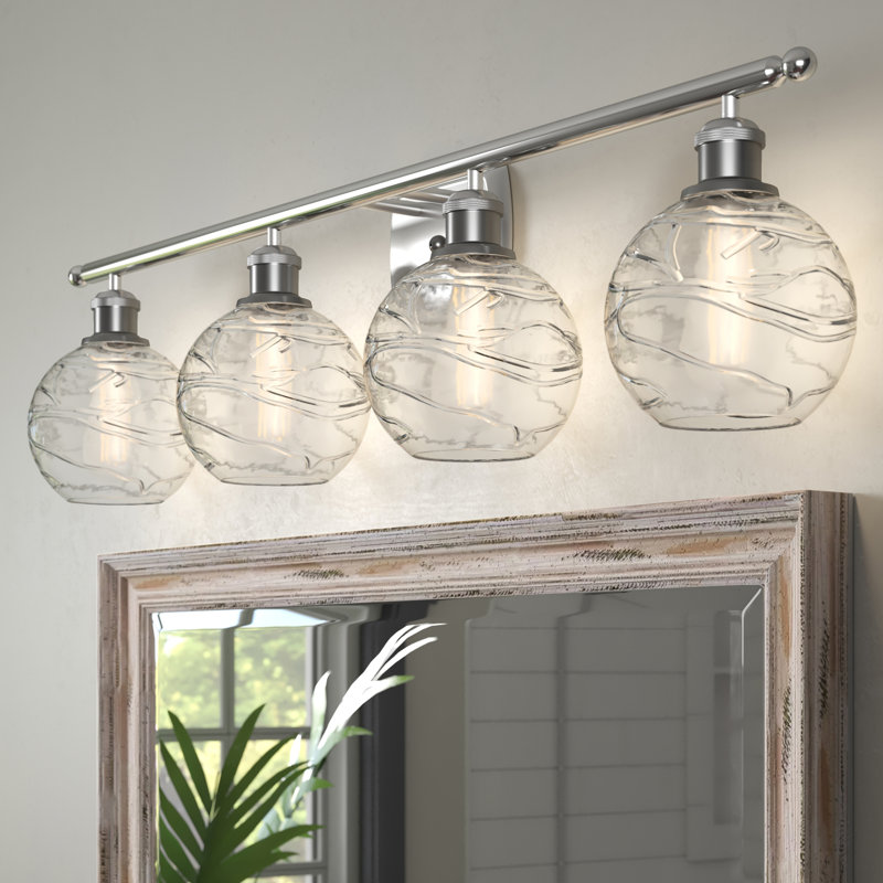 Éclairage pour meuble-lavabo à intensité variable Halvorson, Ampoule DEL 6 watts Vinage, Nickel satiné brossé