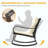 Metal 2 - Person Outdoor Patio Rocking Seating Group With Cushions-1160601485