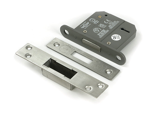 Lever BS Dead Lock, Satin Chrome