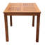 Ensemble bistro 5 pièces en bois de teck avec table carrée 35 po et 4 chaises d'appoint Florence