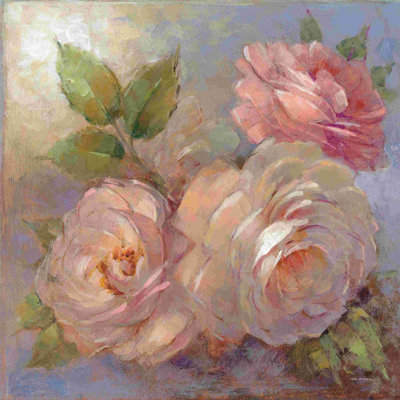 Roses sur fond bleu II