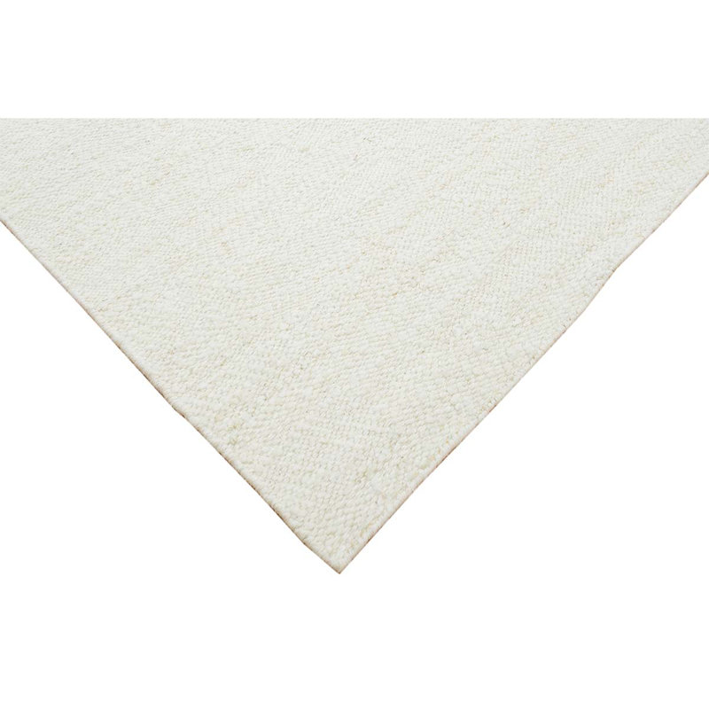 Wool Area Rug in Ivory, Rectangle 10' x 14'