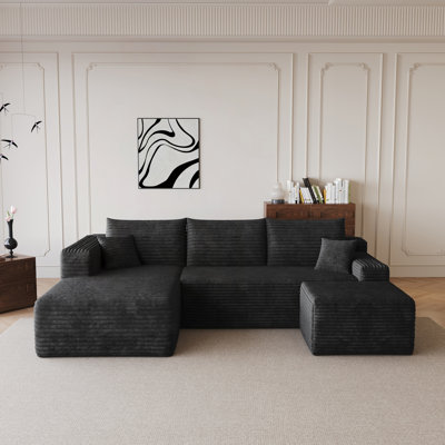 Canapé modulaire 95 "avec repose-pieds Cloud