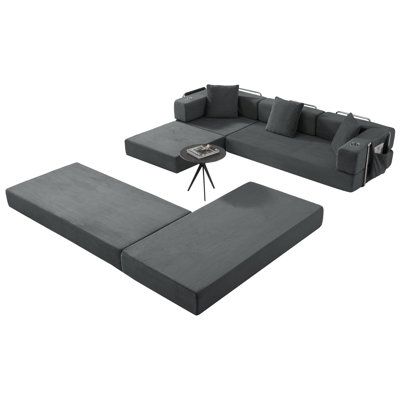 108'' Modular Sectional Sofa with L-Shape Chaise, Boneless Cloud Couch with Deep Seat
