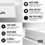 Lavabo de salle de bain VIGO UltraThin ™ L 16 po x l 16 po blanc mat Matte Stone ™